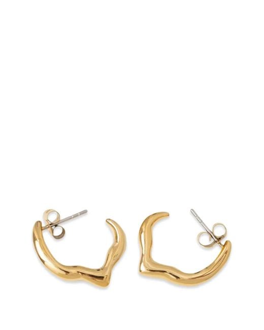 Trussardi Metallic Organic-Shape Earrings