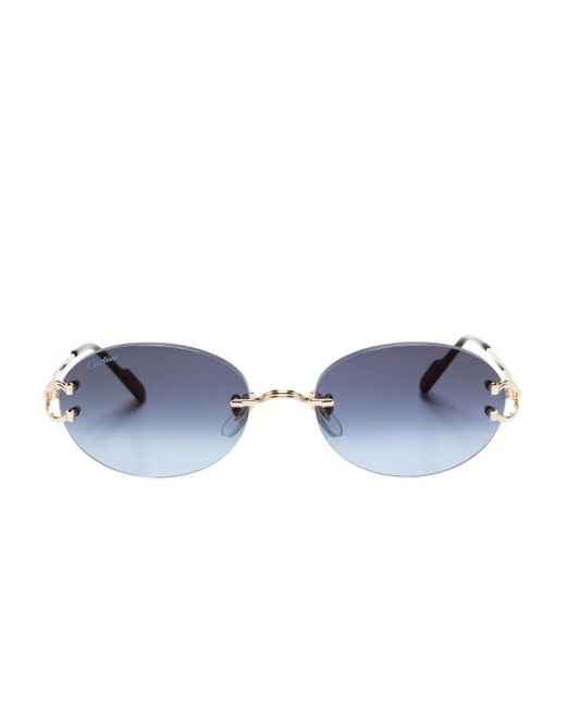 Cartier Blue Round Sunglasses