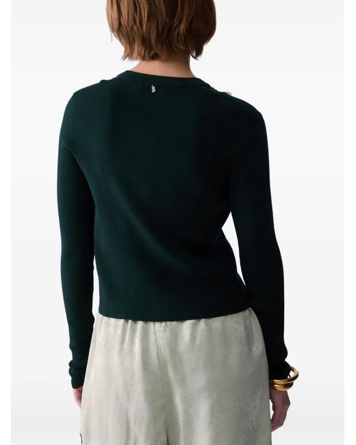 Liu Jo Green Cardigan With Lace Insert