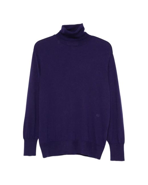 Bompard Blue Rollkragenpullover Mit Schlitz