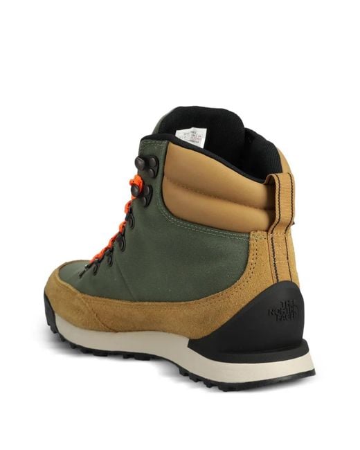 The North Face Green Lace-Up Panelled Boots for men