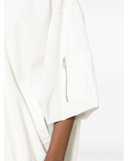 MM6 by Maison Martin Margiela White Bomberjacke mit kurzen Ärmeln