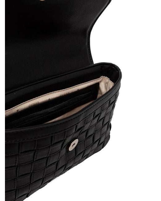 Guess Black Woven Crossbody Bag