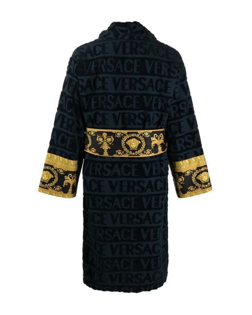 Vercase Rope Versace I Love Baroque Terry-Cloth Bathrobe in Blue | Lyst