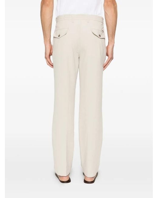 Karl Lagerfeld White Drawstring-Waist Trousers for men