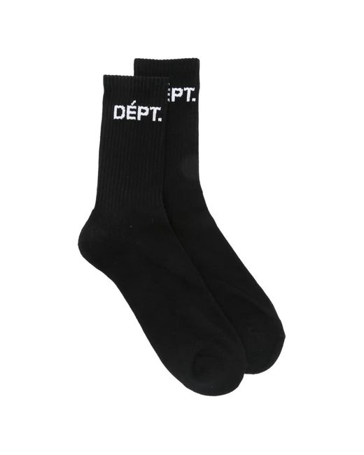 GALLERY DEPT. Black Chaussettes À Logo
