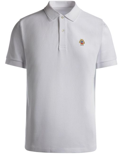 Bally Pikee-Poloshirt mit Logo-Stickerei in Gray für Herren