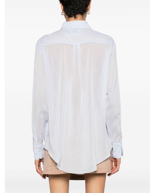 Forte Forte White Semi-sheer Long-length Shirt