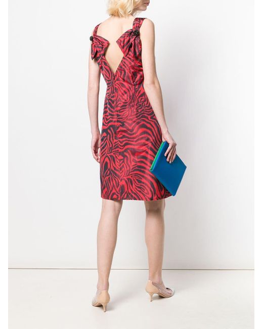 red zebra print dress