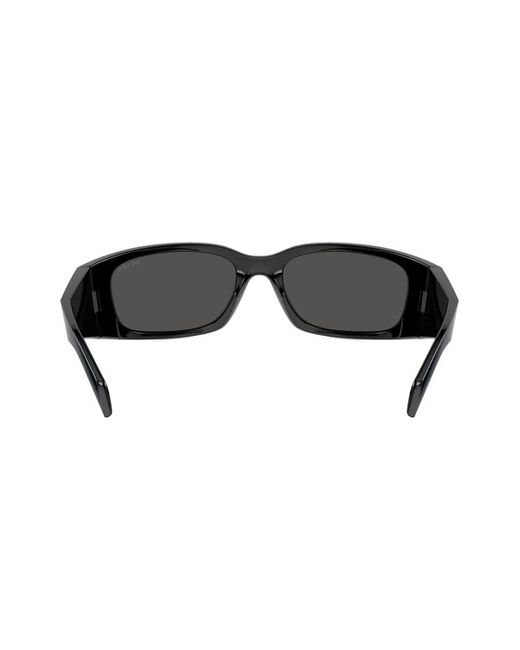 Prada Black Prada Pr A14S Rectangular Frame Sunglasses