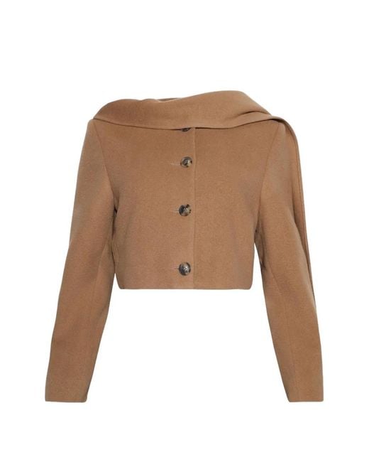 Florence & Fortitude Natural Scarf-Detail Jacket