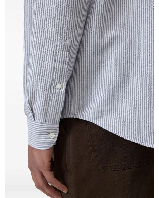 Closed White Striped Button-Down Shirt for men