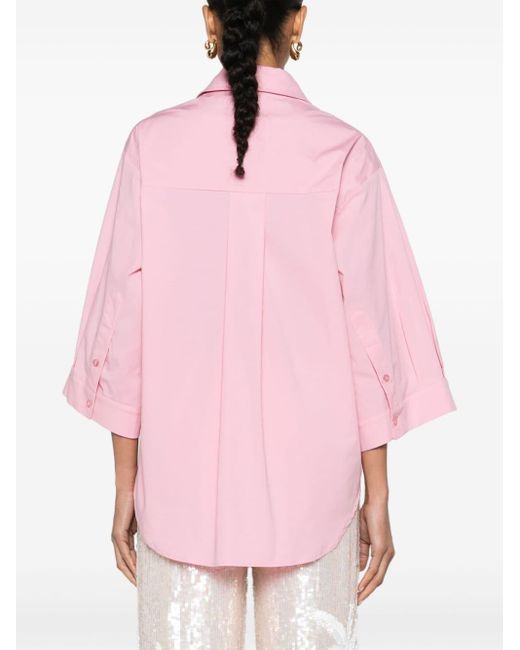 Camicia con colletto dritto di FEDERICA TOSI in Pink