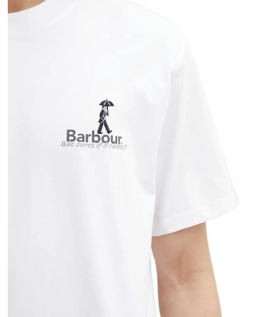 Barbour White Oversized T-Shirt for men