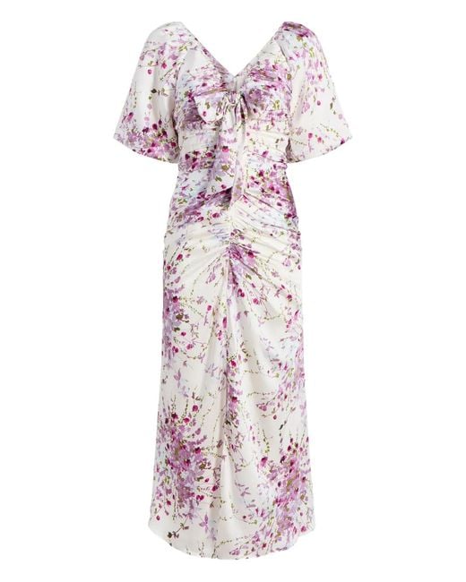Cinq À Sept Purple Midsummer Bloom Brenton Dress