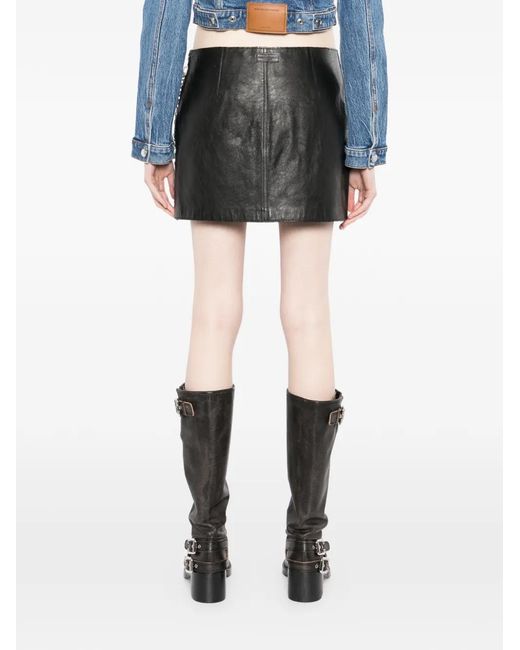 Alexander Wang Black Low-Rise Mini Skirt