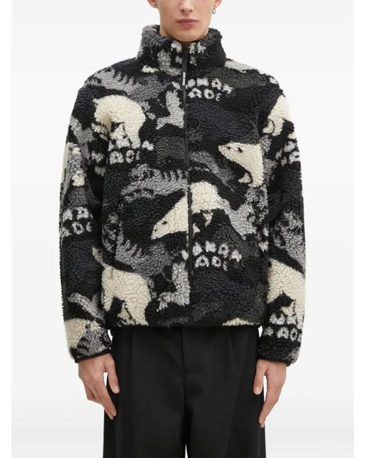 Human Made Polar-Bear Fleece Jacket in Black for Men | Lyst