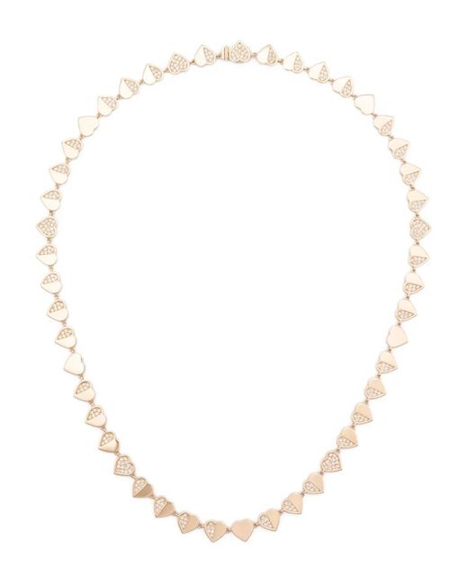 Sydney Evan White 14Ct Heart Eternity Necklace