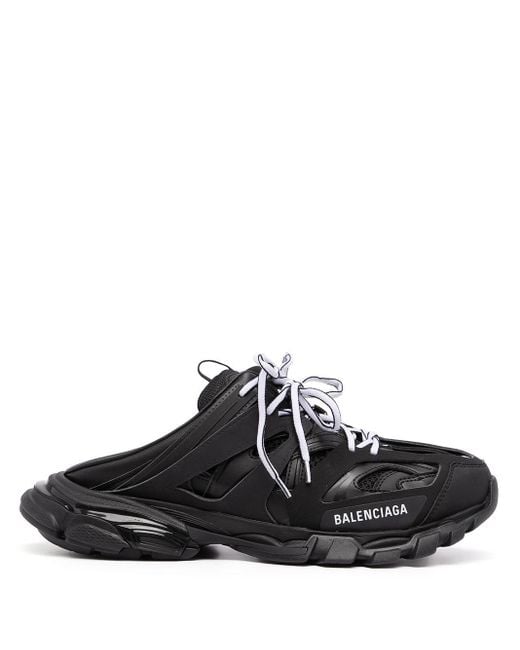 Balenciaga Track Muiltjes Met Veters in het Zwart voor heren - Lyst