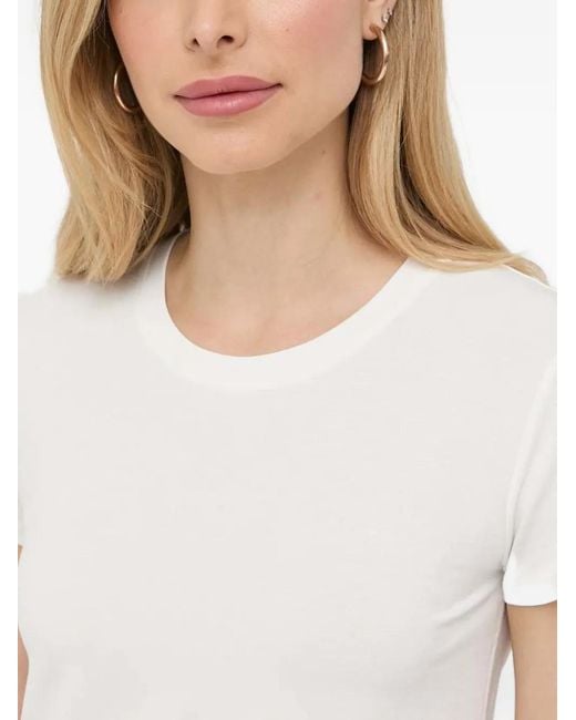 Patrizia Pepe White Crew-Neck Tshirt