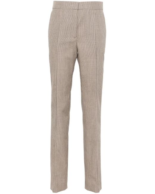Jil Sander Natural Checked Tailored Trousers