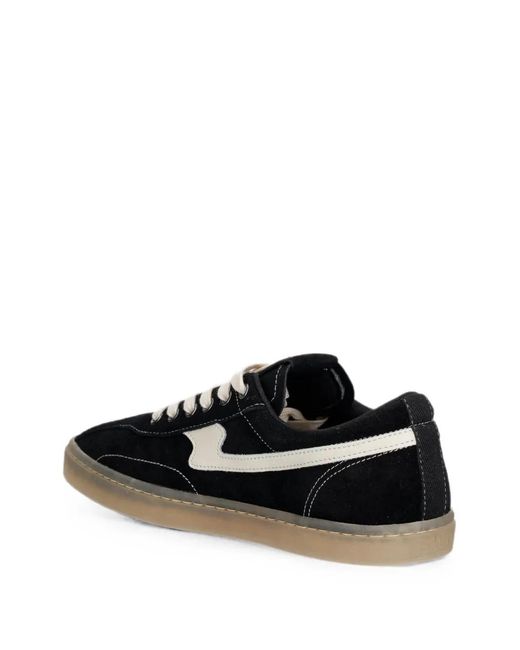 Stepney Workers Club Black Baskets S-Strike En Daim À Patch Logo for men