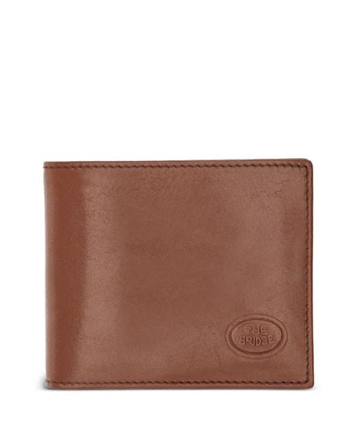 The Bridge Brown Logo-Embossed Bifold Leather Wallet for men