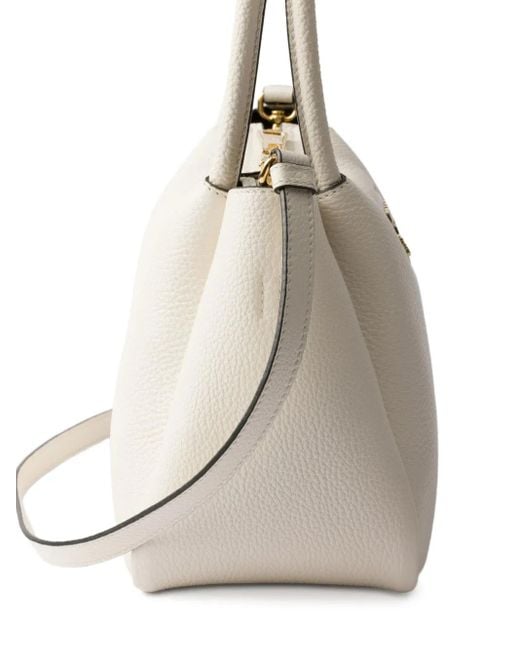 Prada Natural Small Leather Tote Bag