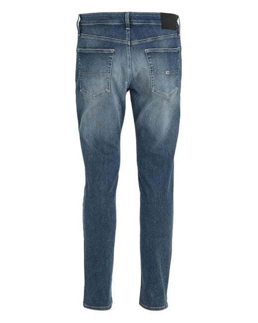 Jean Droit À Effet Usé Tommy Hilfiger pour homme en coloris Blue