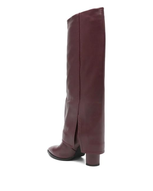 GISÉL MOIRÉ Purple Teddy Boots