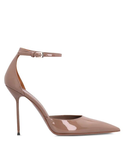 Paris Texas Pink 105Mm Lidia Ankle-Strap Patent-Leather Pumps