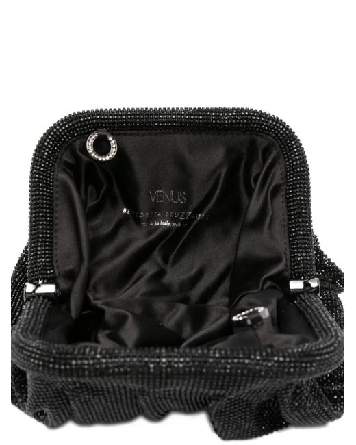 Pochette Plissée À Ornements Benedetta Bruzziches en coloris Black
