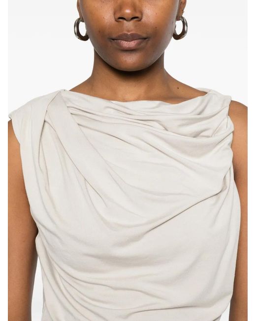 Entire studios White Drape Gathered Top