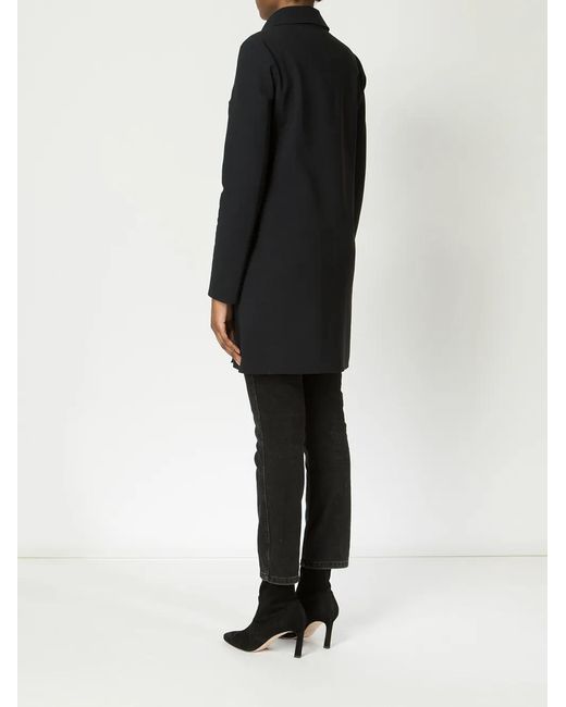 Herno Black Plain Car Coat