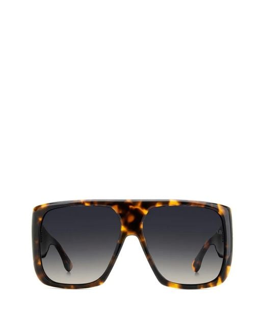 Victoria Beckham Black Square-Frame Sunglasses