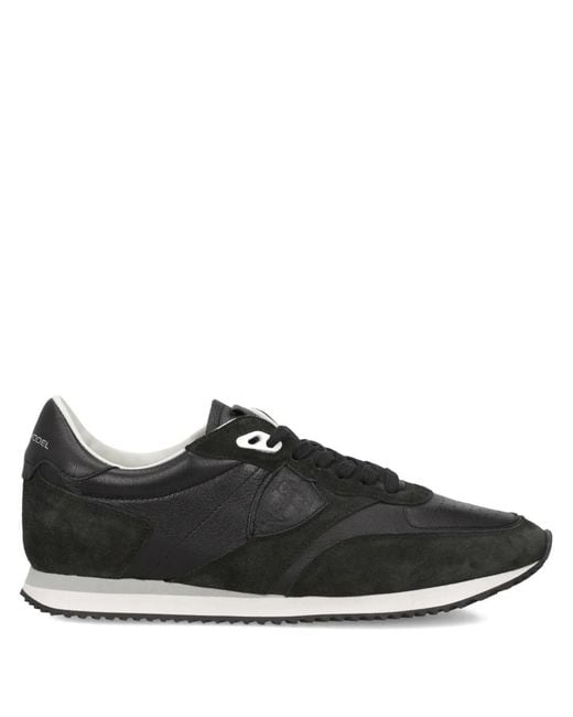 Philippe Model Black Low Leather Trainers for men