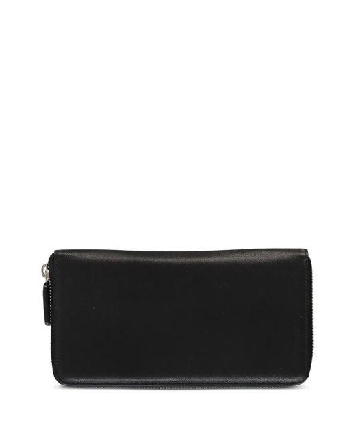 Versace Black Leather Long Wallet