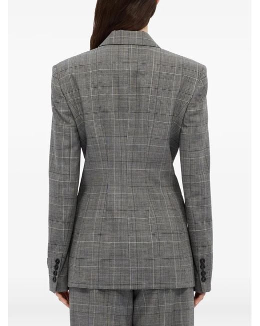 MSGM Geruite Blazer in het Gray