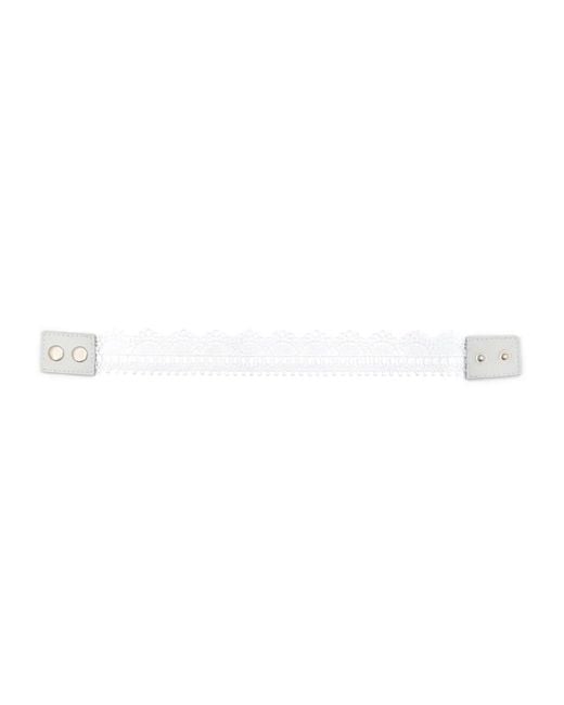 Manokhi White Lace Choker Necklace