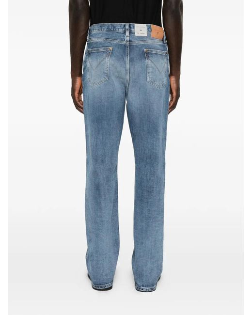 John Varvatos Blue Belt-Loop Pocket Jeans for men