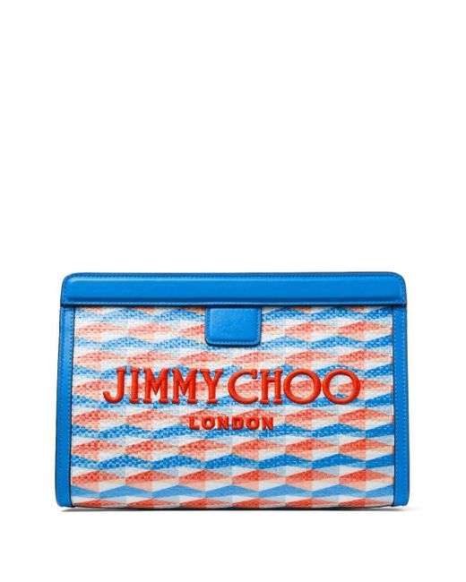 Jimmy Choo Blue Avenue Clutch Bag