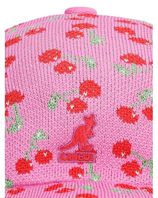 Kangol Pink Cherry Cherry-Print Logo-Embroidered Cap