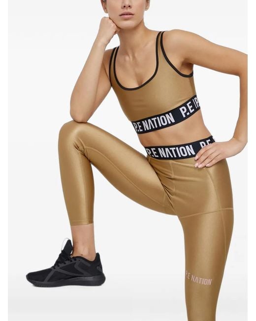 P.E Nation Natural Logo-Underband Sports Bra