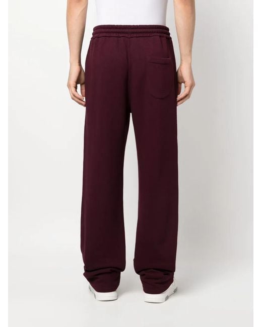 Off-White c/o Virgil Abloh Logo-Embroidered Cotton Track Pants for men