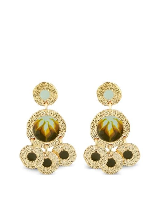 Gas Bijoux Metallic Embellished Earrings