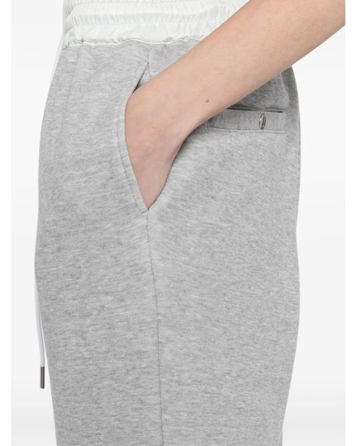 Sacai White Pantalon À Design Colour Block