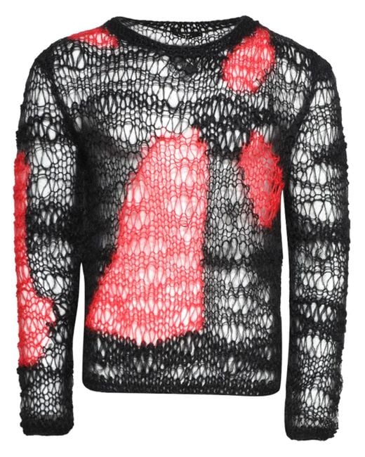 M I S B H V Black Antwerp Hand-Knit Jumper for men