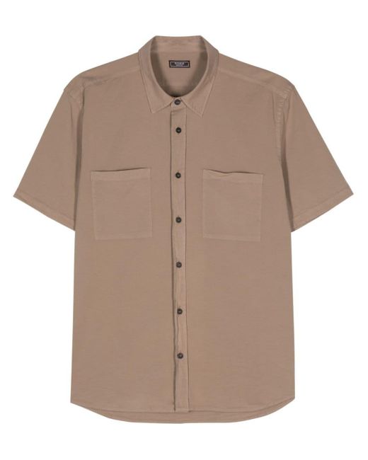 Peserico Brown Cotton-blend Shortsleeved Shirt for men
