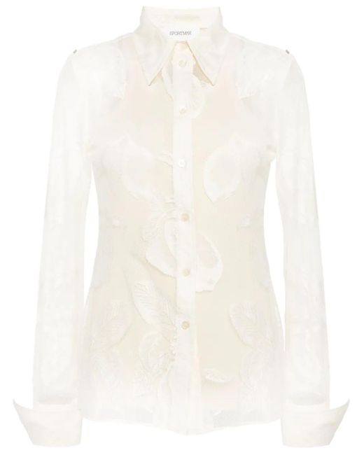 Sportmax White Asti Mesh Shirt