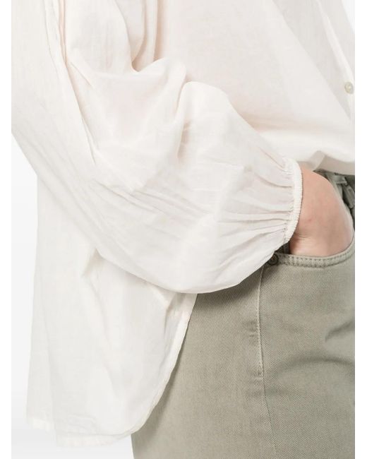 Dixie White Buttoned Long-Sleeve Shirt